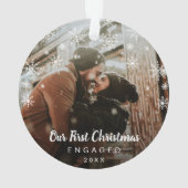 Onze eerste kerstcadeautjes foto van Snowflakes Ornament (achterkant)