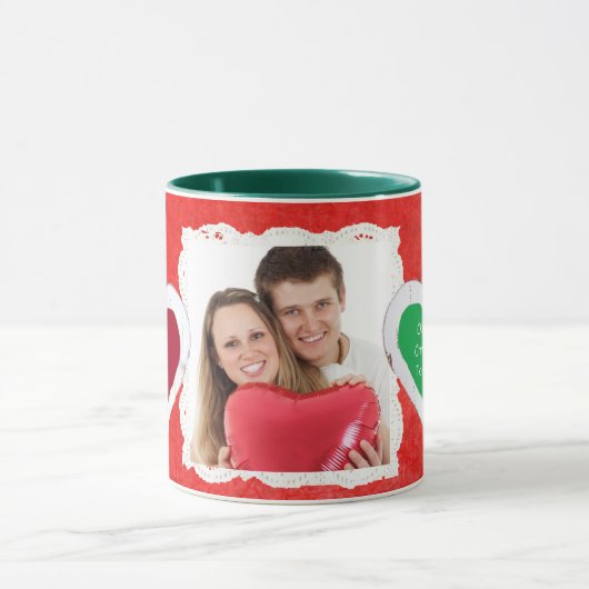 Onze eerste kerstcadeautjes in combinatie met koff mok (Midden)