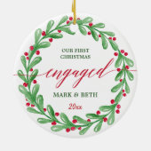 Onze eerste kerstcadeautjes met persoonlijke paren keramisch ornament (Achterkant)