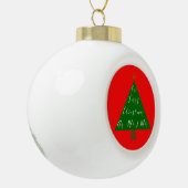 Onze eerste kerstcadeautjes voor Pas getrouwd Keramische Bal Ornament (Links)