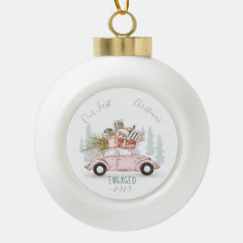 Onze eerste kerstcadeauwagen met Waterverf Keramische Bal Ornament