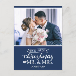 Onze eerste kerstdag als Mr & Mrs newlyweds Holida Feestdagenkaart