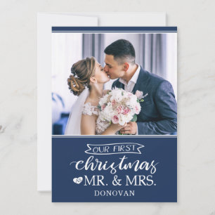Onze eerste kerstdag als Mr & Mrs newlyweds Holida Feestdagenkaart