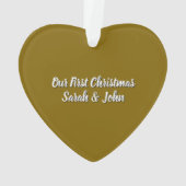 Onze Eerste Kerstdag Foto Ornament (achterkant)