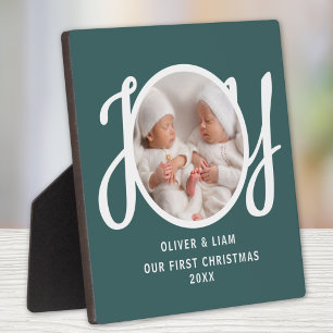 Onze Eerste Kerstdubbelingen Foto Groene Aandenken Fotoplaat