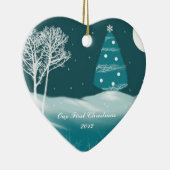 Onze eerste kerstfeest in 2012 keramisch ornament (Rechts)