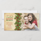 Onze eerste kerstfeestdag in de buurt feestdagenkaart (Voorkant)