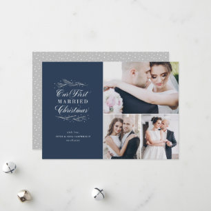 Onze eerste kerstfeestdag met kerstviering met mee feestdagenkaart