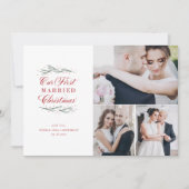 Onze eerste kerstfeestdag met kerstviering met mee feestdagenkaart (Voorkant)