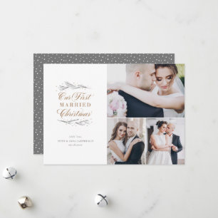 Onze eerste kerstfeestdag met kerstviering met mee feestdagenkaart