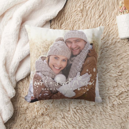 Onze eerste kerstfeestdag met twee kanten kussen (Deken)