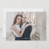 Onze eerste kerstfeestdag voor Passen getrouwd Feestdagenkaart (Achterkant)