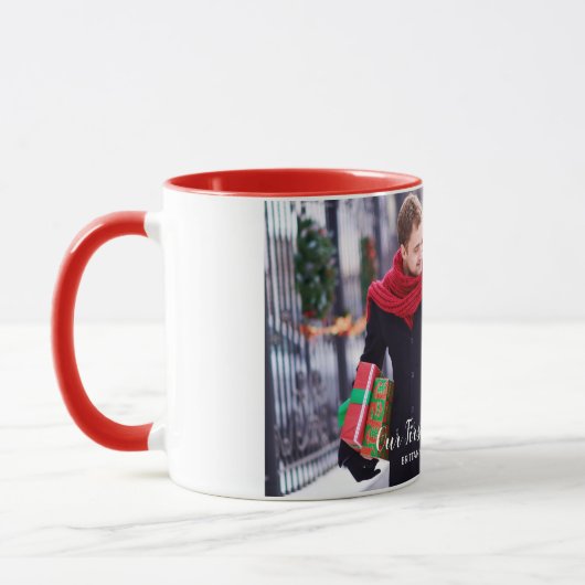 Onze eerste kerstfeestelijke foto Rood Mok (Links)