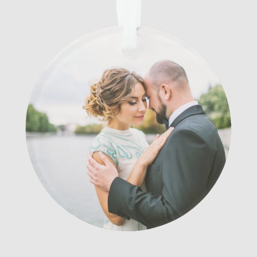 Onze eerste kerstfeestelijke fotoversiering ornament (achterkant)