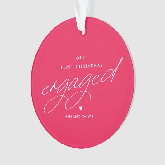 Onze eerste kerstfeestelijke fotoversiering ornament (voorkant)