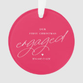 Onze eerste kerstfeestelijke fotoversiering ornament (voorkant)