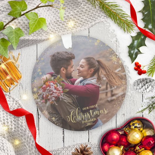 Onze eerste kerstfeestelijke fotoversiering ornament