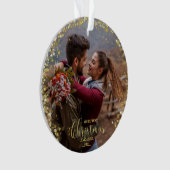 Onze eerste kerstfeestelijke fotoversiering ornament (voorkant)