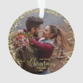 Onze eerste kerstfeestelijke fotoversiering ornament (achterkant)