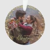 Onze eerste kerstfeestelijke fotoversiering ornament (voorkant)