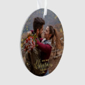 Onze eerste kerstfeestelijke fotoversiering ornament (voorkant)