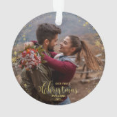 Onze eerste kerstfeestelijke fotoversiering ornament (achterkant)