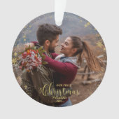 Onze eerste kerstfeestelijke fotoversiering ornament (voorkant)