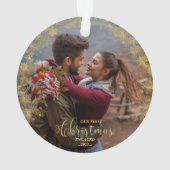 Onze eerste kerstfeestelijke fotoversiering ornament (achterkant)