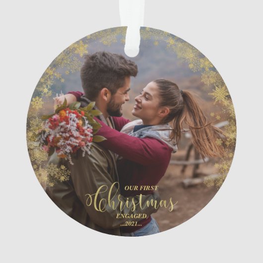 Onze eerste kerstfeestelijke fotoversiering ornament (achterkant)