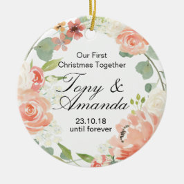 Onze eerste kerstfeestelijke organisatie keramisch ornament