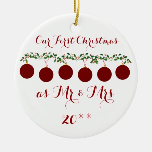 Onze eerste kerstfeestelijke organisatie voor kers keramisch ornament (Voorkant)