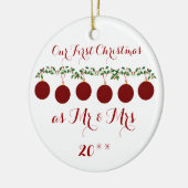 Onze eerste kerstfeestelijke organisatie voor kers keramisch ornament (Links)