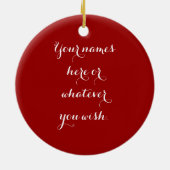 Onze eerste kerstfeestelijke organisatie voor kers keramisch ornament (Achterkant)