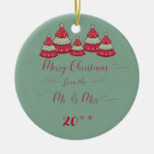 Onze eerste kerstfeestelijke organisatie voor kers keramisch ornament (Voorkant)