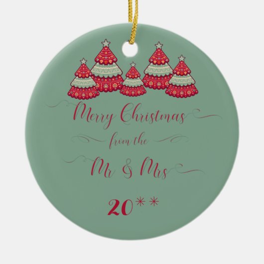 Onze eerste kerstfeestelijke organisatie voor kers keramisch ornament (Voorkant)