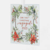 Onze eerste kerstfeestelijke versiering glas ornament (Voorkant links)