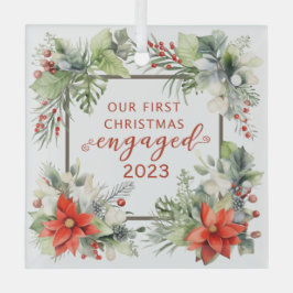 Onze eerste kerstfeestelijke versiering glas ornament