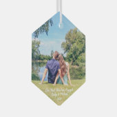 Onze eerste kerstfeestfoto glas ornament (Voorkant Rechts)