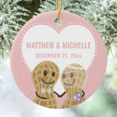 Onze eerste kerstfeestfoto in combinatie keramisch ornament