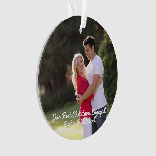 Onze eerste kerstfeestfoto ornament (voorkant)