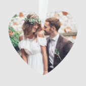 Onze eerste kerstflesje FOTO Terug Harde Groen Ornament (achterkant)