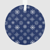Onze eerste kerstfoto Blauw Ornament (achterkant)