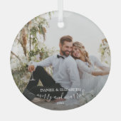 Onze eerste kerstfoto glas ornament (Voorkant)