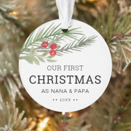 Onze eerste kerstfoto Greenery Ornament
