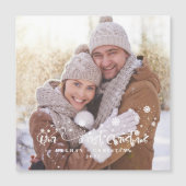 Onze eerste kerstfoto Holiday Magne (Voorkant)