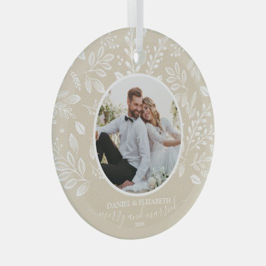 Onze eerste kerstfoto-ingang glas ornament (Voorkant Rechts)