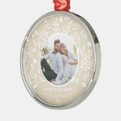 Onze eerste kerstfoto-ingang metalen ornament (Links)