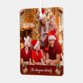 Onze eerste kerstfoto is modern metalen ornament (Voorkant links)