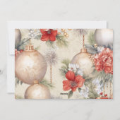 Onze eerste kerstfoto ivoren achtergrond feestdagenkaart (Achterkant)