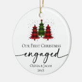 Onze eerste kerstfoto keramisch ornament (Links)